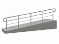 Перила для пандуса с двойным поручнем и 1-ригель 1